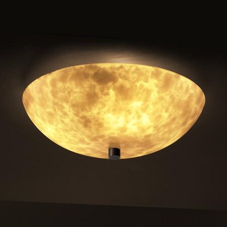 Justice Design CLD-9671-35-ABRS 18" Semi-Flush Bowl, Choose Finish: Antique Brass Finish, Choose Lamping Option: Standard Lamping